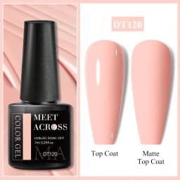 MEET ACROSS 7ml Rose Red Fluorescent Gel Nail Polish Neon Sparky Semi Permanent Soak Off Nail Art UV LED Gel Varnish For Nails