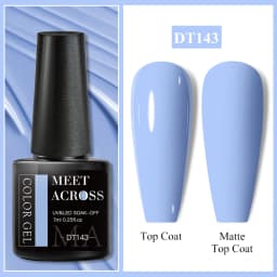 MEET ACROSS 7ml Rose Red Fluorescent Gel Nail Polish Neon Sparky Semi Permanent Soak Off Nail Art UV LED Gel Varnish For Nails