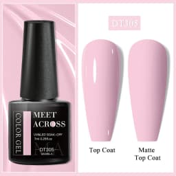MEET ACROSS 7ml Rose Red Fluorescent Gel Nail Polish Neon Sparky Semi Permanent Soak Off Nail Art UV LED Gel Varnish For Nails