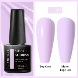 MEET ACROSS 7ml Rose Red Fluorescent Gel Nail Polish Neon Sparky Semi Permanent Soak Off Nail Art UV LED Gel Varnish For Nails