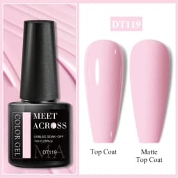 MEET ACROSS 7ml Rose Red Fluorescent Gel Nail Polish Neon Sparky Semi Permanent Soak Off Nail Art UV LED Gel Varnish For Nails