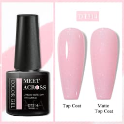 MEET ACROSS 7ml Rose Red Fluorescent Gel Nail Polish Neon Sparky Semi Permanent Soak Off Nail Art UV LED Gel Varnish For Nails