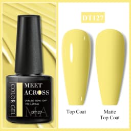 MEET ACROSS 7ml Rose Red Fluorescent Gel Nail Polish Neon Sparky Semi Permanent Soak Off Nail Art UV LED Gel Varnish For Nails