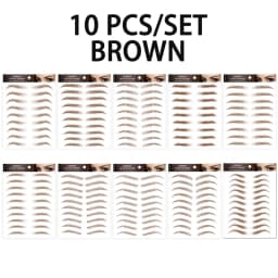 Eyebrow Makeup Tattoo Sticker Water-based Hair-liked Waterproof Long Lasting False Eyebrows Stickers for Brow Grooming Shaping