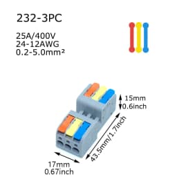 10PCS Wire Connector Universal Compact Splitter Lamp Wiring Cable Connector Docking Plug-in Quick Conductor Terminal Block