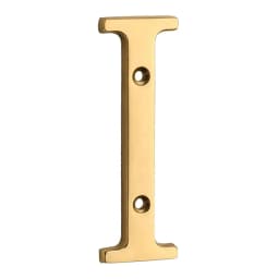 1pc 101mm Brass House Number Outdoor 4 inch Metal Letter Apartment Door Number Mailbox Address Sign #0-9 With Screws