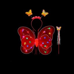 LED Children Costume Props Girls Skirts Angel Luminous Wings Flashing Butterfly Skirt Lights Suit 2-8year Easter Valentines Day