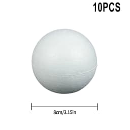 10pcs Party Wedding Decoration Modeling Craft Solid Foam Ball Polystyrene Balls Round Tree White 50mm-100mm