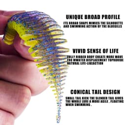 SAMOLLA Worm Silicone Soft Lure Fishing Lure Bellows Gill Artificial Pike Bass Swimbait Rig For Fishing Baits leurre souple