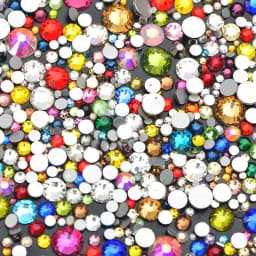 JUNAO 1400pcs Mix Size Mix AB Color Glass Rhinestone Flatback Crystal Stones Non Hotfix Strass Appliques For Nail Dress Crafts