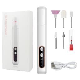 6in1 Wireless Nail Drill 15000RPM with LED Light and Screen Manicure Cutter Nail Repair Pedicure Milling Cutter Polisher Sander