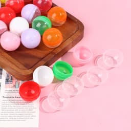 100Pcs 28/32/35/38mm Half Color Round Ball Empty Toy Vending Capsules Clear Balls Funny Toys For Outdoor Fun Sports