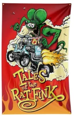 FLAGDOM 90x150CM 3X5FT Rat-Finks Choppers Flag Flying Banner for Decor Indoor Outdoor