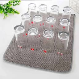 Dish Drying Mat In The Cabinet Drying Mats Microfiber Absorbent Table Placemat Non Slip Heat Resistant Drain Drying Pad