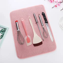Dish Drying Mat In The Cabinet Drying Mats Microfiber Absorbent Table Placemat Non Slip Heat Resistant Drain Drying Pad
