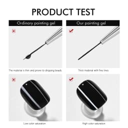 CHUNSHU No Wipe Painting Gel Semi-solid UV Gel Polish Nail Art Design Soak Off 4in1 Full Coverage Paint Manicure White Black 5ml