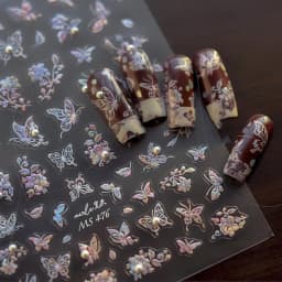 1pcs 5D Exquisite Colorful Bird Nail Art Stickers Relief Butterfly Flower Dragon Nail Decoration Decals DIY Manicure Accessories