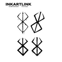 Berserker Temporary Tattoo,Lasts To 15 Days New Technology Magic Waterproof Semi Permanent Sticker.