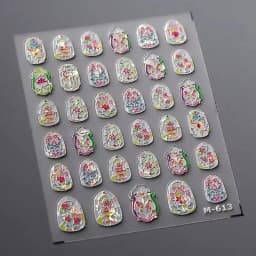 1pcs 5D Exquisite White Flower Nail Art Stickers 2024 Kawaii Flower Nail Decoration Decals Self Adhesive Slider DIY Accessories