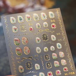 1pcs 5D Exquisite White Flower Nail Art Stickers 2024 Kawaii Flower Nail Decoration Decals Self Adhesive Slider DIY Accessories