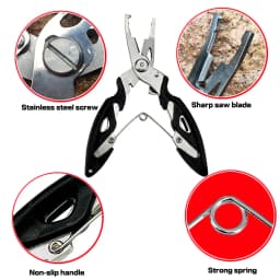 Stainless Steel 21/17cm Lure Pliers Fish Controller Set Multi-functional Spinning/Casting Fish Lip Grabber Fishing Equipment