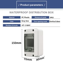 XIONGISOLAR HT Series Junction Box 2/3/5/8/12/15/18/24WAY PC Plastic Outdoor Electrical IP65 Waterproof Distribution Box