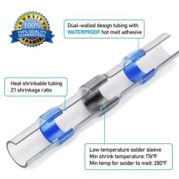 50/100/300/800/1000pcs Practical Electrical Waterproof Seal Heat Shrink Butt Terminals Solder Sleeve Wire Connectors
