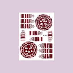 Waterproof Henna Tattoo Stickers for Women Flower Instant Fake Tattoo for Hand Temporary Tattoos for Wedding Party Festival