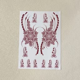 Waterproof Henna Tattoo Stickers for Women Flower Instant Fake Tattoo for Hand Temporary Tattoos for Wedding Party Festival