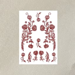 Waterproof Henna Tattoo Stickers for Women Flower Instant Fake Tattoo for Hand Temporary Tattoos for Wedding Party Festival