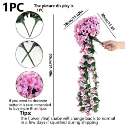 1PC Artificial Flowers Silk Violet Wall Hanging Wedding Scene Decor Home Potting Outdoor Garden Party Festival DIY Gifts Hotsale