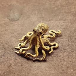 Brass Octopus Home Decoration Antique Copper Animal Figurines Miniatures Desk Ornament Accessories Creative Table Tea Pets Craft