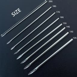 20/100PCS Body Piercing Tool 12 14 16G Sterile Steel Disposable Ear Nose Navel Nipple Lip Piercing Needles