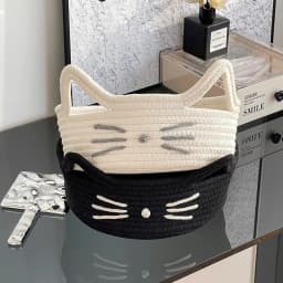 Convenient Woven Storage Basket Bedroom Kids Toy Sundries Desktop Organizer Box Space-Saving Laundry Small Items Decorative Bins