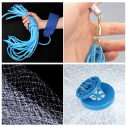 Casting Net 4ft 6ft 8ft Radius Cast Nets USA Saltwater Freshwater Fishing Net with Ring Easy to Throw Casting Net for Bait Trap