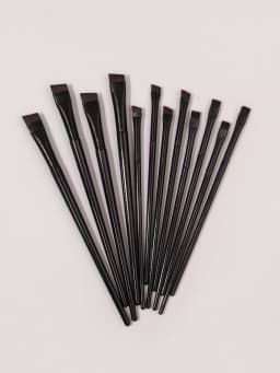 12PCS Scythe Eyeliner Brush Eyeshadow Blade Brush Detail Brush Bevel Eyebrow Brush Eyelid Down to Lying Silkworm Brush