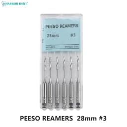 1 Pack(6pcs) Dental Peeso Reamer 28mm Endodontic Reamers Drill Burs Peeso Reamers Endo Files Largo Dentistry Materials Tool
