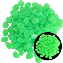 100Pcs Glow in the Dark Garden Pebbles For Sidewalk Garden Terrace Lawn Garden Patio Fish Tank Aquarium Decoration Glow Stone
