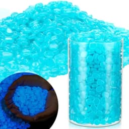 100Pcs Glow in the Dark Garden Pebbles For Sidewalk Garden Terrace Lawn Garden Patio Fish Tank Aquarium Decoration Glow Stone