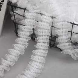 1 Yard Double Layer Lace 4cm Wide, DIY Mesh Garment Skirt Fabric Material