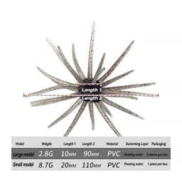Bazooka TPE Fishing Lure Simulated PVC Sea Urchin 2g 8g Soft Pike Silicone For Bream Sea Bass Tilapia Gears Mandarin Winter Bait