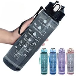 750-900ML Large Capacity Sports Water Bottle Leak Proof Colorful Plastic Cup Drinking Outdoor Travel Portable Gym Fitness Jugs