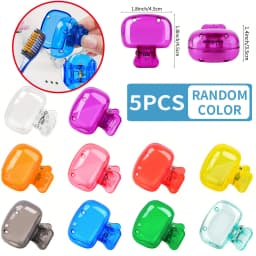 5pcs Household Toothbrush Storage Clip - Portable Travel Toothbrush Dust Protective Cap - Storage Box Portable Toothbrush Head P