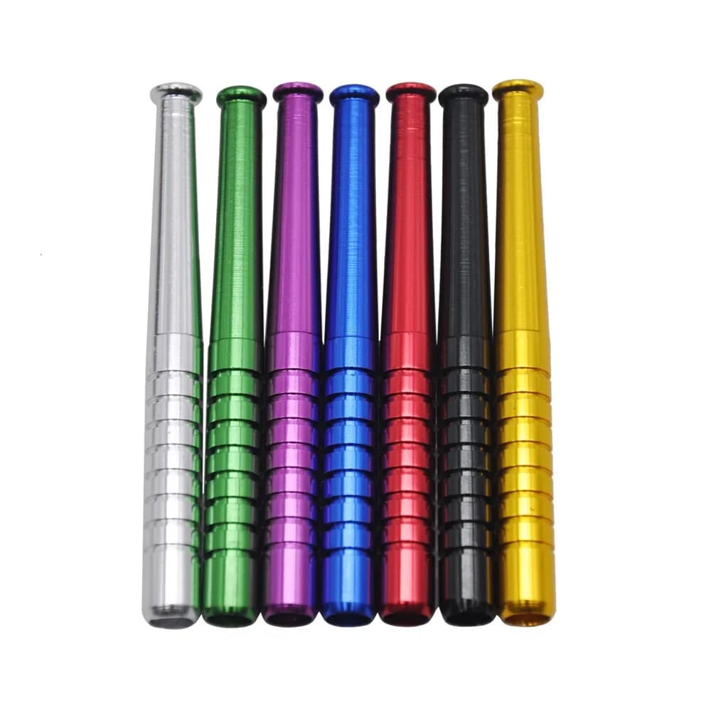 1/5/10pcs 78mm Aluminum Alloy Straw Light-weight Metal Pipe Straw Tube Cool Gadget for Men