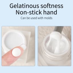 RSNAIL 5g Solid Carved Gel Nail Polish Non Stick Hand Molding Gel Soak Off UV/LED Nail Art Clear White 3D Scupting Extension Gel