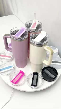 40 OZ Tumbler Lid Replacement Fit for Stanley Cup,Dustproof Spill Proof Splash Resistant Tumbler Covers for Cups Accessories 