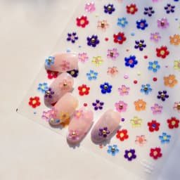 Camellia Flower Blooming Petal Floral Blue Leaves Chinese Characters Poetry Golden 5D Nail Art Sticker Adhesive Manicure Decal