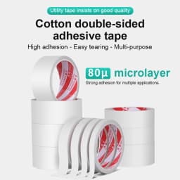 10/50m Ordinary Double-Sided Tape Long-Lasting Adhesion High Viscosity Student Stationery Transparent Traceless Advertising Home