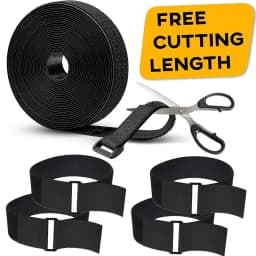 1/2/5Meter Adjustable Cable Straps with Buckles Reusable Fastening Cable Ties Hook and Loop Securing Strap for Cord Organiser