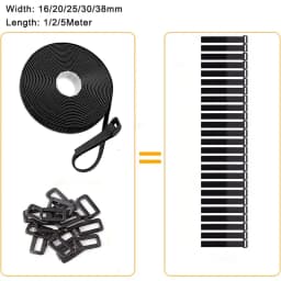 1/2/5Meter Adjustable Cable Straps with Buckles Reusable Fastening Cable Ties Hook and Loop Securing Strap for Cord Organiser